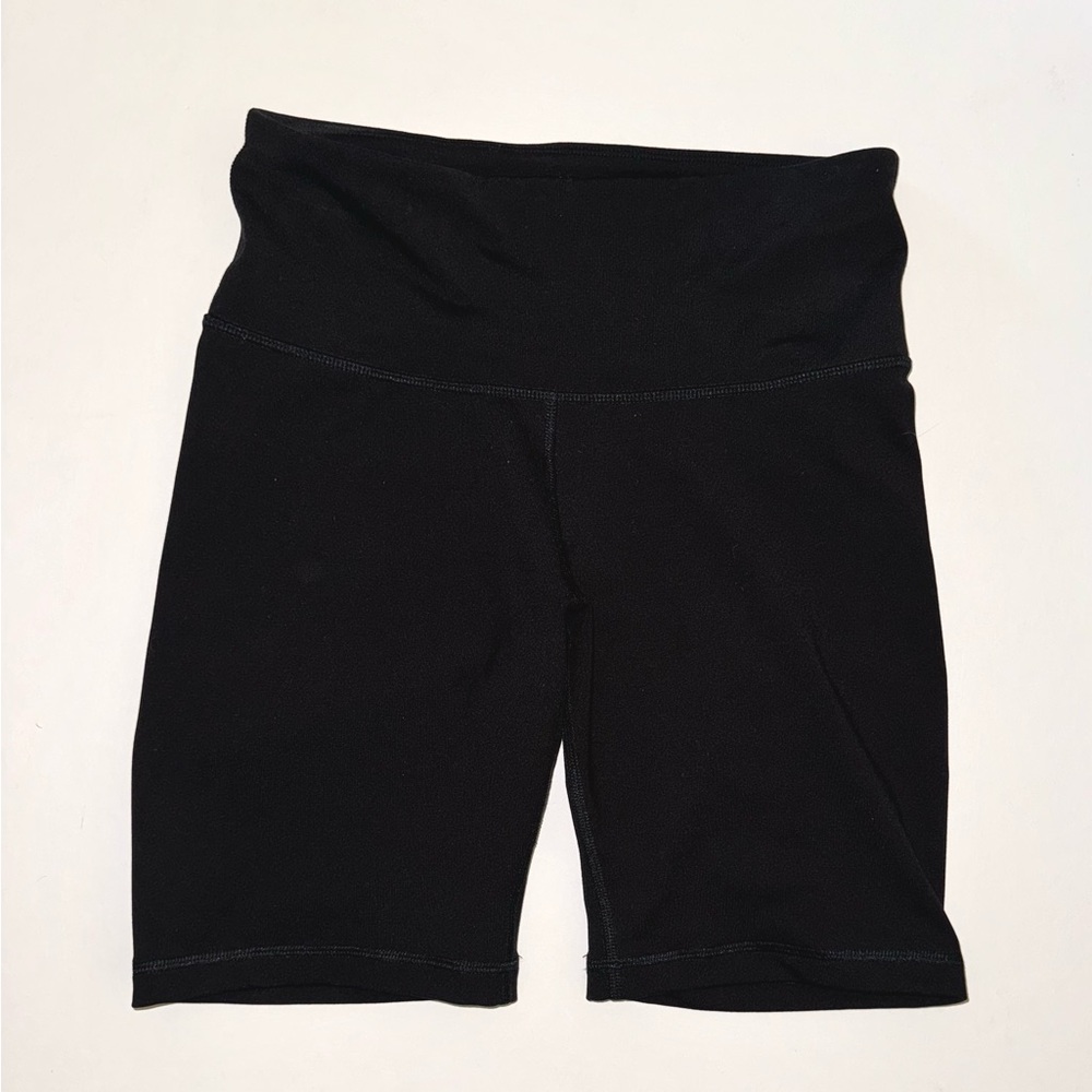Old navy women’s M bike shorts Athletic Gym Stretch Fitted Biker Black 8” medium